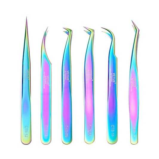 Colorful Professional Lash Tweezers – Anti-Static Stainless Steel